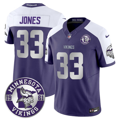 Men's Minnesota Vikings 2024 Vapor Limited Jersey - Est. 1961 Patch - All Stitched