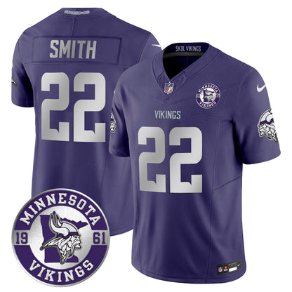 Men's Minnesota Vikings 2024 Vapor Limited Jersey - Est. 1961 Patch - All Stitched