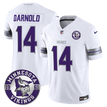 Men's Minnesota Vikings 2024 Vapor Limited Jersey - Est. 1961 Patch - All Stitched