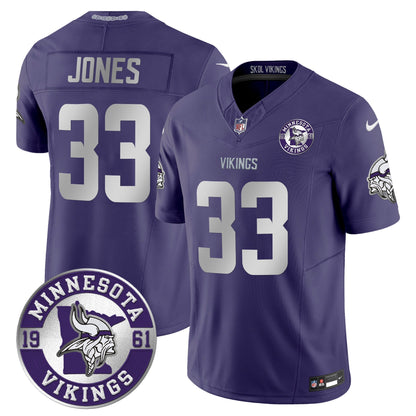 Men's Minnesota Vikings 2024 Vapor Limited Jersey - Est. 1961 Patch - All Stitched