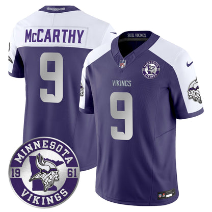 Men's Minnesota Vikings 2024 Vapor Limited Jersey - Est. 1961 Patch - All Stitched