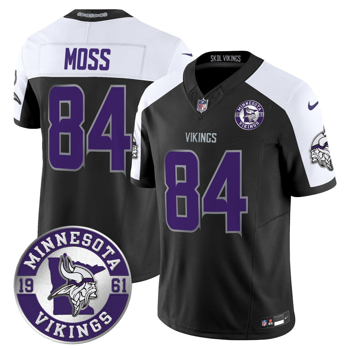 Men's Minnesota Vikings 2024 Vapor Limited Jersey - Est. 1961 Patch - All Stitched