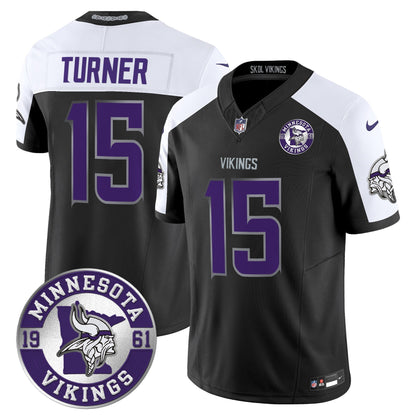 Men's Minnesota Vikings 2024 Vapor Limited Jersey - Est. 1961 Patch - All Stitched