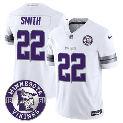 Men's Minnesota Vikings 2024 Vapor Limited Jersey - Est. 1961 Patch - All Stitched