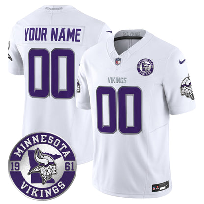 Minnesota Vikings 2024 Vapor Limited Custom Jersey - Est. 1961 Patch - All Stitched