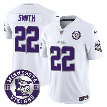 Men's Minnesota Vikings 2024 Vapor Limited Jersey V2 - Est. 1961 Patch - All Stitched