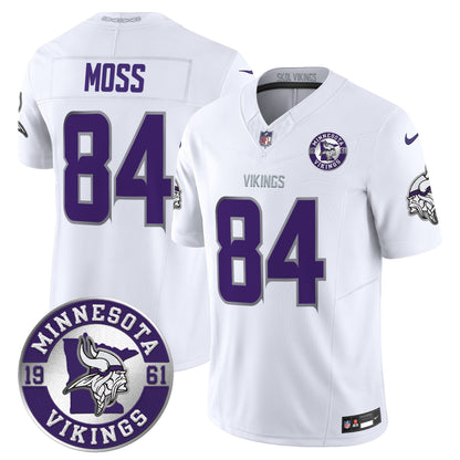 Men's Minnesota Vikings 2024 Vapor Limited Jersey V2 - Est. 1961 Patch - All Stitched