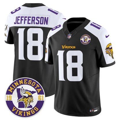 Men's Minnesota Vikings 2024 Vapor Limited Jersey V2 - Est. 1961 Patch - All Stitched