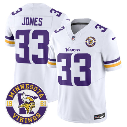 Men's Minnesota Vikings 2024 Vapor Limited Jersey V2 - Est. 1961 Patch - All Stitched