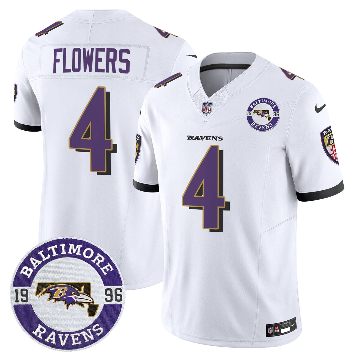 Men's Ravens 2024 Vapor Limited Jersey - Est. 1996 Patch - All Stitched