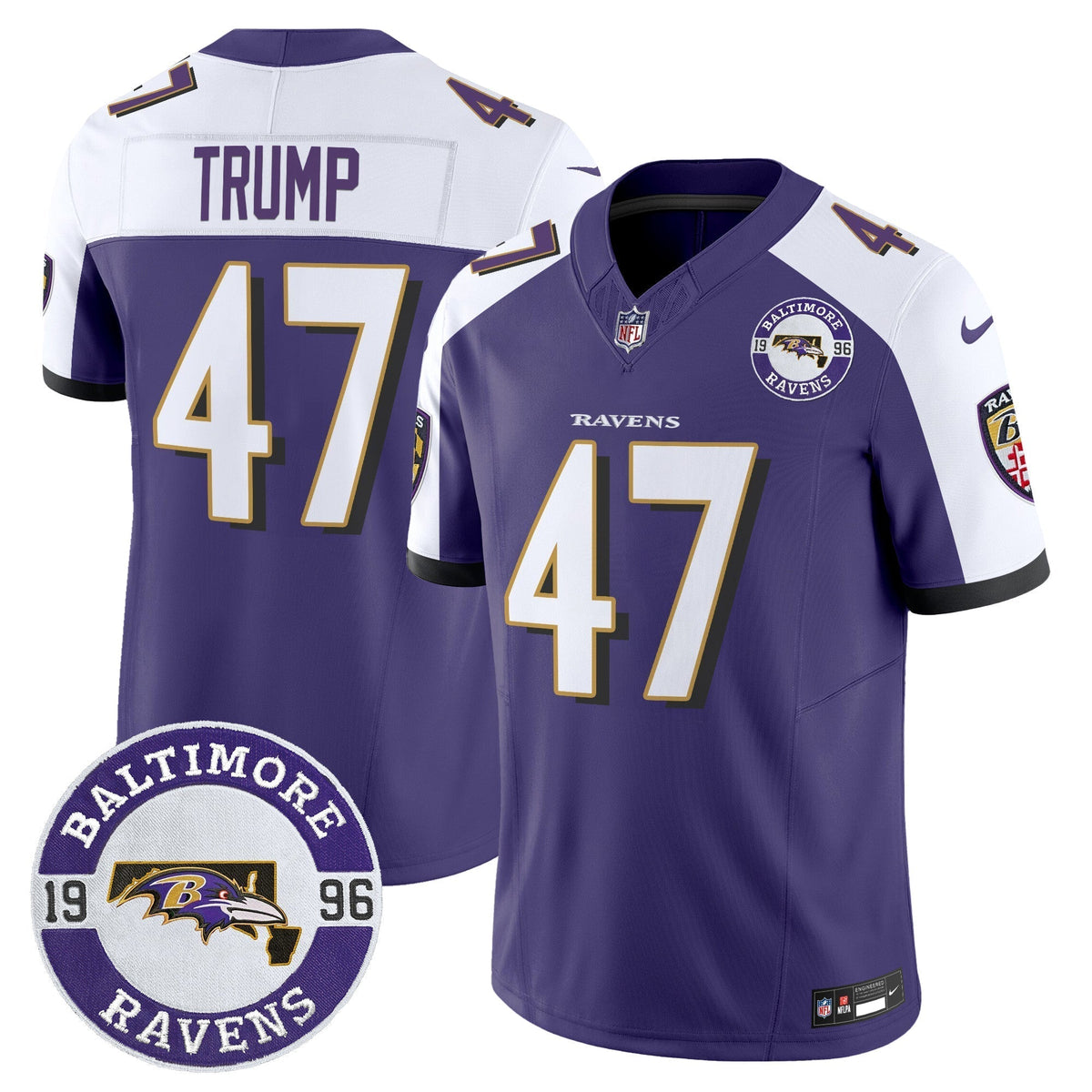 Men's Ravens 2024 Vapor Limited Jersey - Est. 1996 Patch - All Stitched