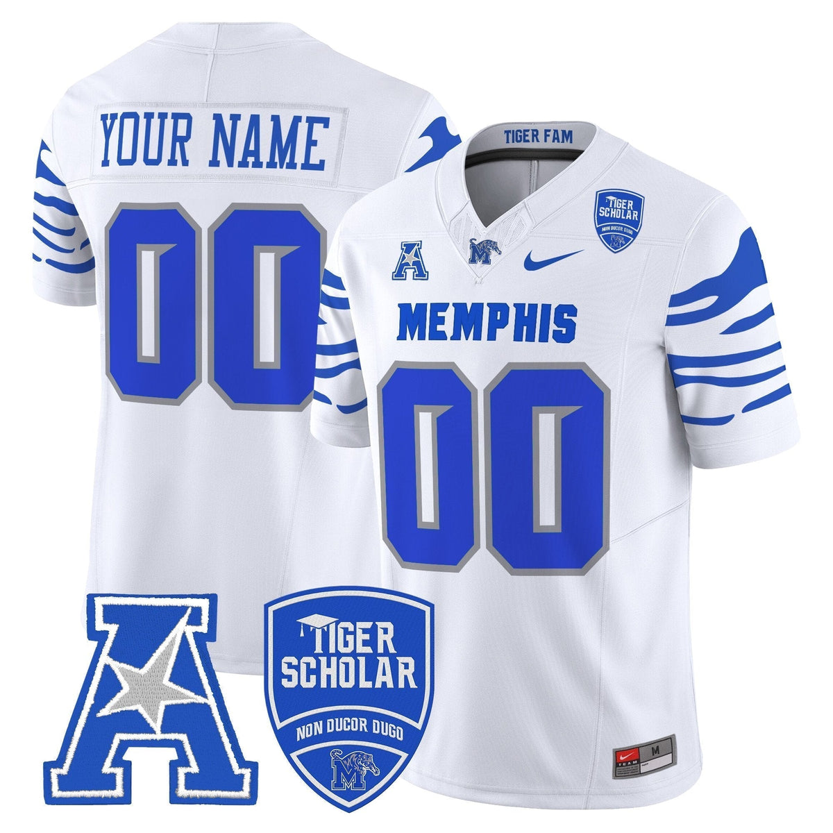Memphis Tigers 2025 Vapor Limited Custom Jersey - All Stitched