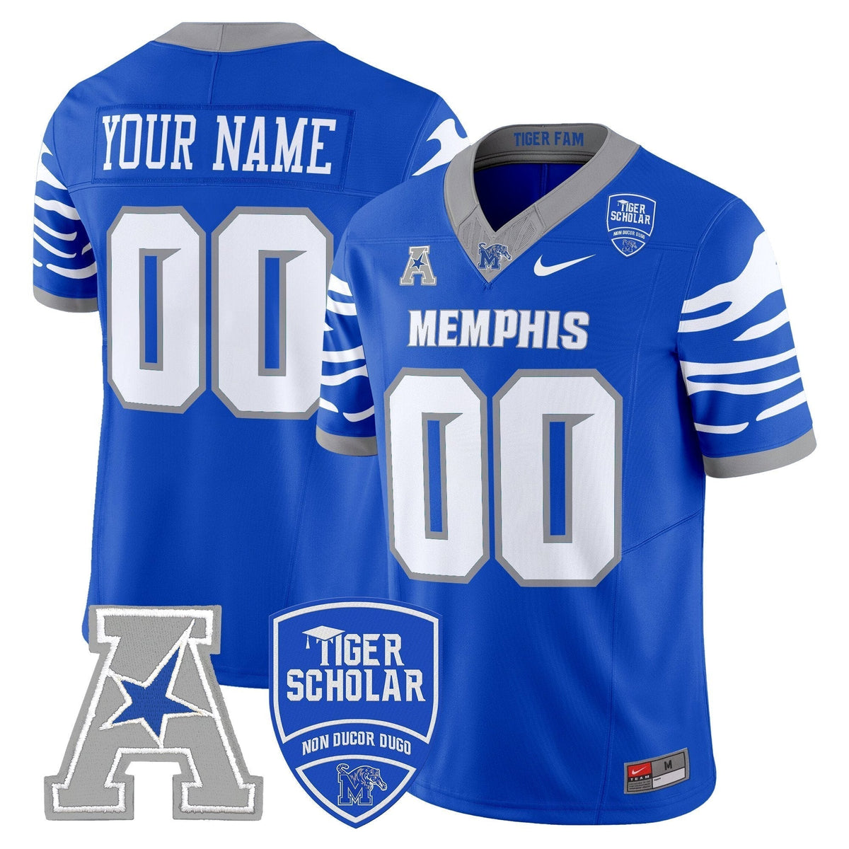 Memphis Tigers 2025 Vapor Limited Custom Jersey - All Stitched