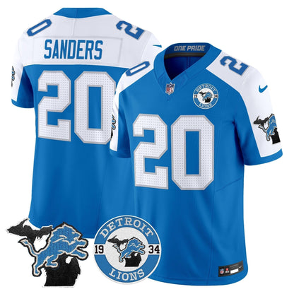 Men's Detroit Lions 2024 Vapor Limited Jersey - Est. 1934 Patch - All Stitched