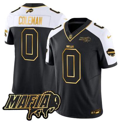 BUF 2024 Bills Mafia Patch Gold Vapor Limited Jersey - Stitched