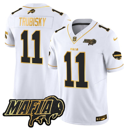 BUF 2024 Bills Mafia Patch Gold Vapor Limited Jersey - Stitched