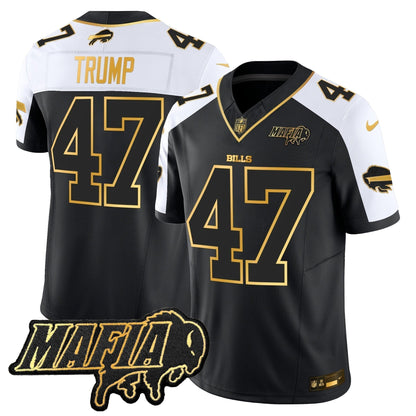 BUF 2024 Bills Mafia Patch Gold Vapor Limited Jersey - Stitched