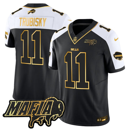 BUF 2024 Bills Mafia Patch Gold Vapor Limited Jersey - Stitched