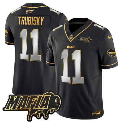 BUF 2024 Bills Mafia Patch Gold Vapor Limited Jersey - Stitched