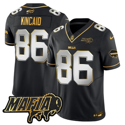 BUF 2024 Bills Mafia Patch Gold Vapor Limited Jersey - Stitched