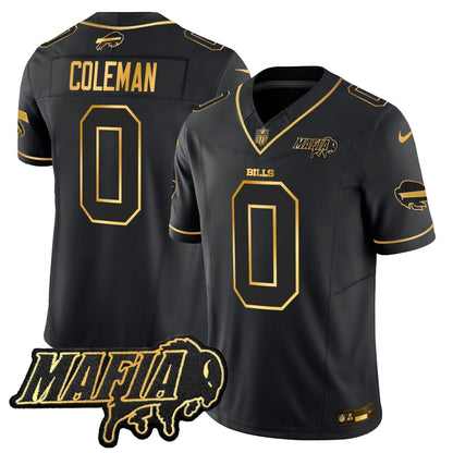 BUF 2024 Bills Mafia Patch Gold Vapor Limited Jersey - Stitched