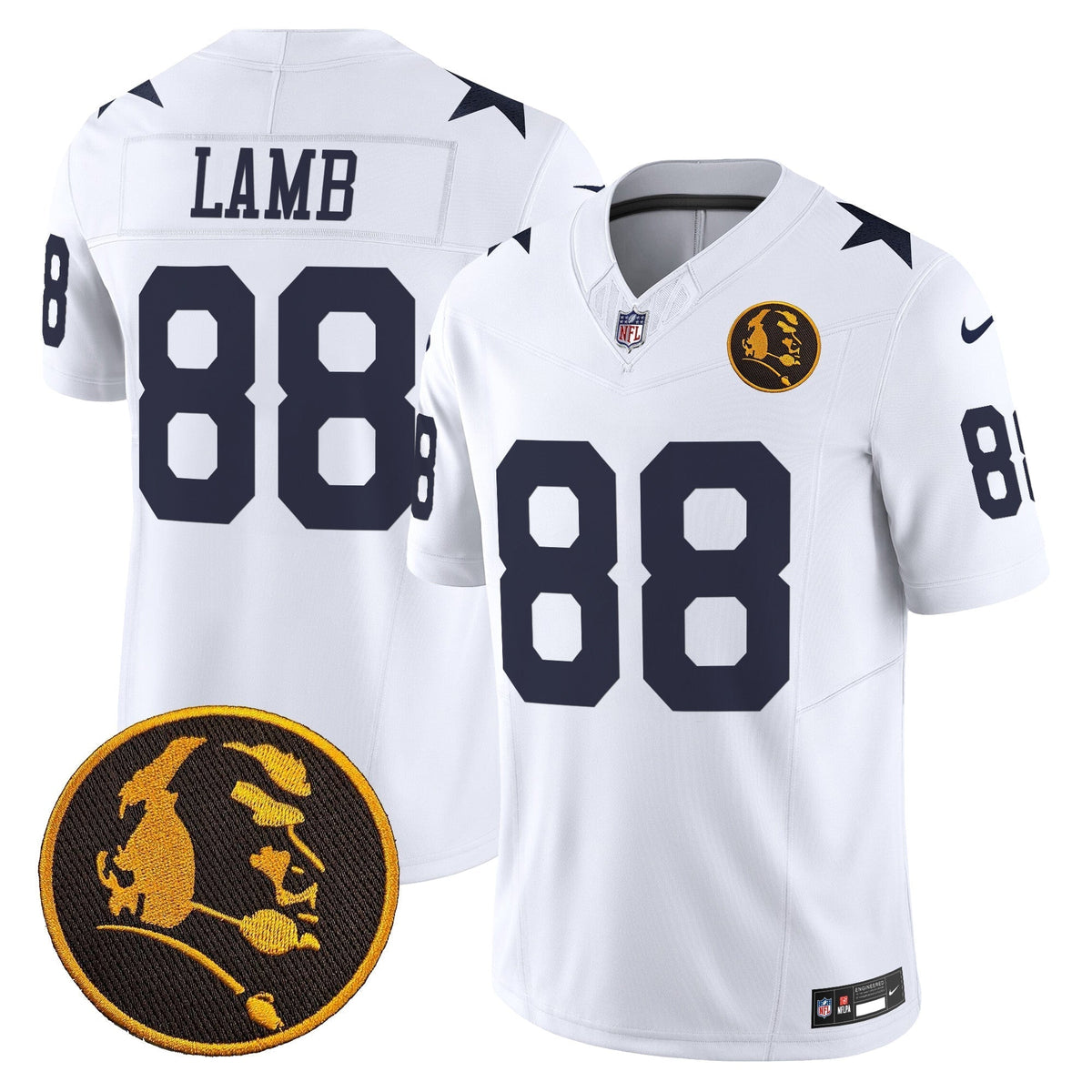 Men's Cowboys Texas & John Madden Patch Vapor Limited Jersey V2 - All Stitched