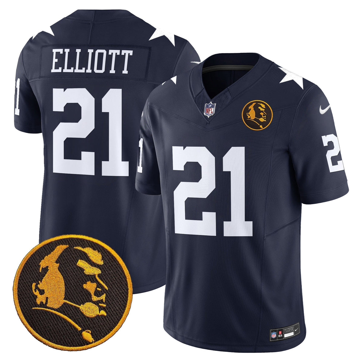 Men's Cowboys Texas & John Madden Patch Vapor Limited Jersey V2 - All Stitched