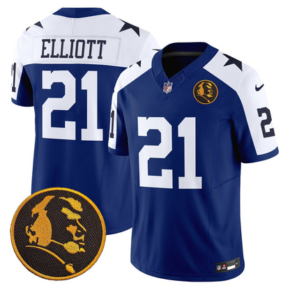 Men's Cowboys Texas & John Madden Patch Vapor Limited Jersey V2 - All Stitched