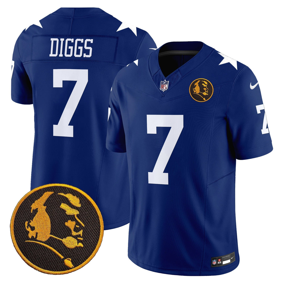Men's Cowboys Texas & John Madden Patch Vapor Limited Jersey V2 - All Stitched