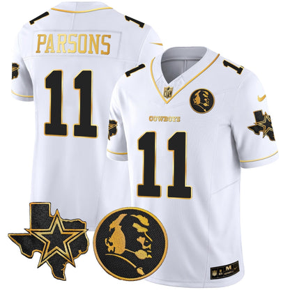 Men's Cowboys Texas & John Madden Patch Gold Vapor Limited Jersey - All Stitched