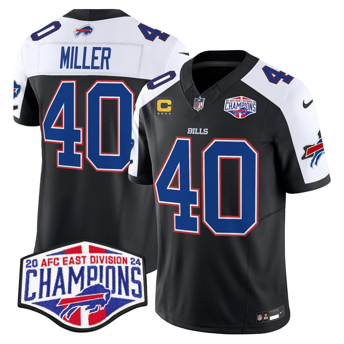 Bills 2024 AFC East Division Champions Vapor Limited Jersey - Stitched