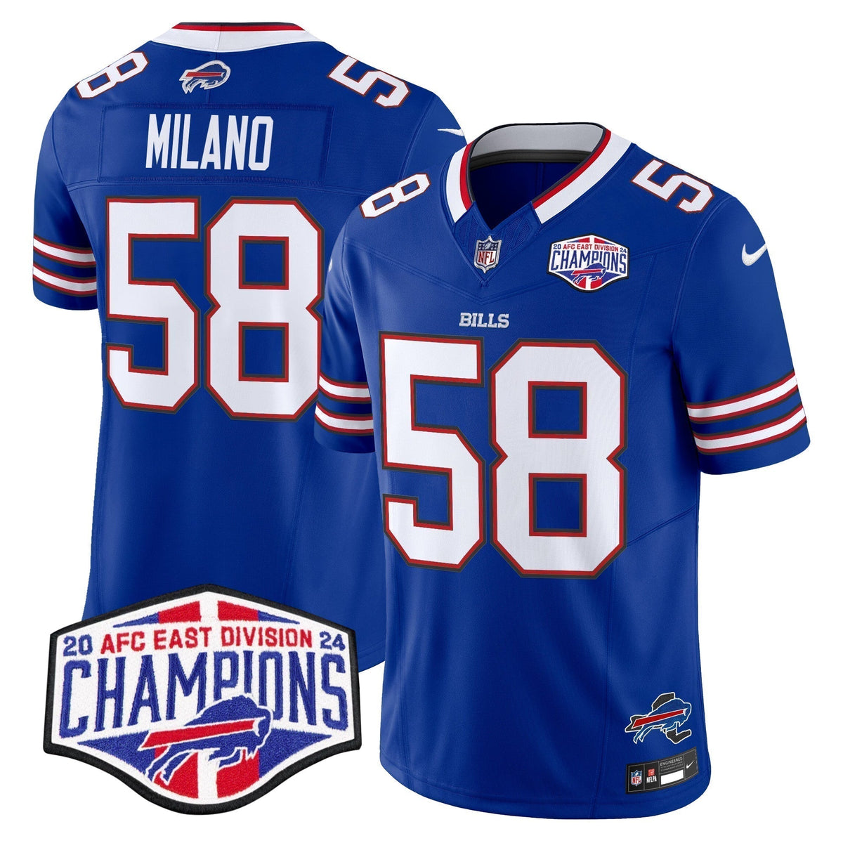 Bills 2024 AFC East Division Champions Vapor Limited Jersey - Stitched