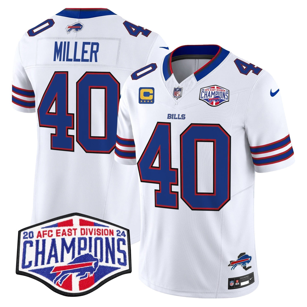 Bills 2024 AFC East Division Champions Vapor Limited Jersey - Stitched