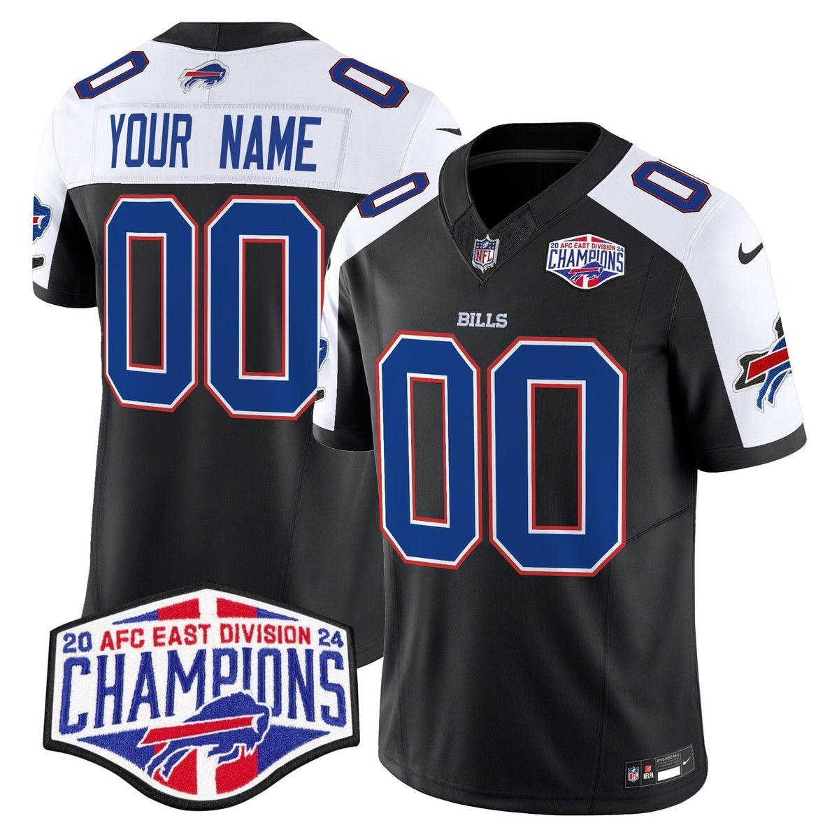 Bills 2024 AFC East Division Champions Vapor Limited Custom Jersey - Stitched