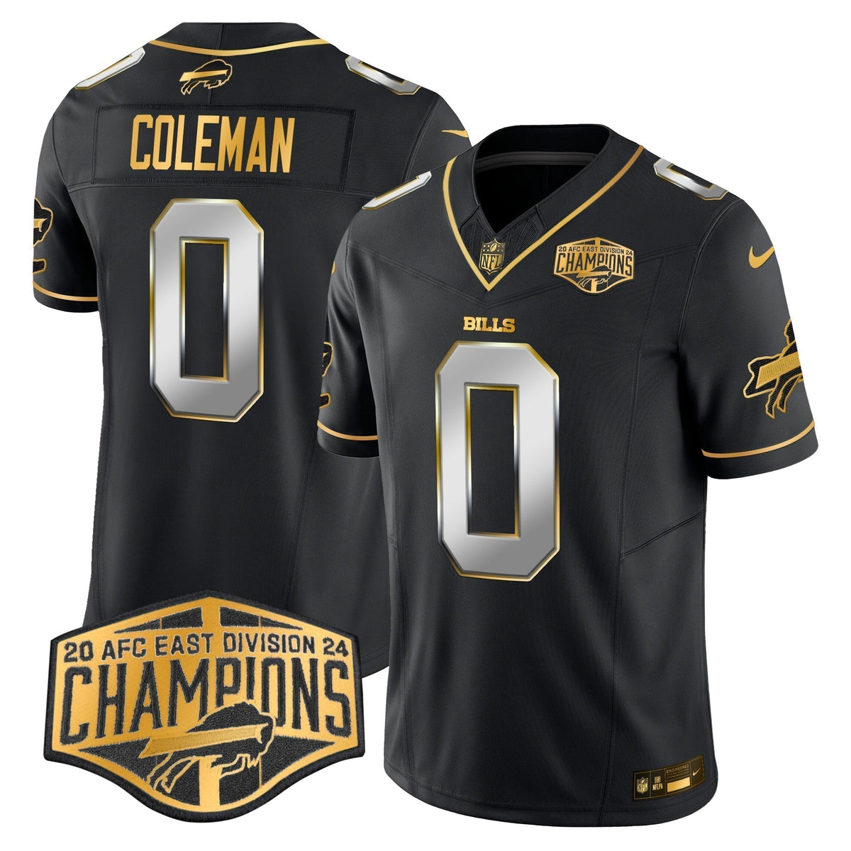 Bills 2024 AFC East Division Champions Gold Vapor Limited Jersey - Stitched