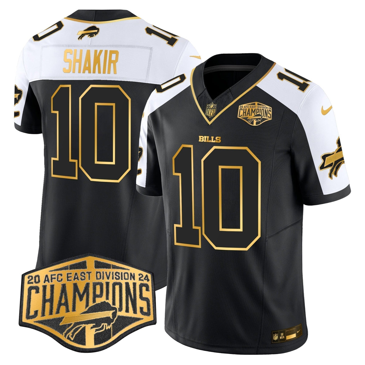 Bills 2024 AFC East Division Champions Gold Vapor Limited Jersey - Stitched