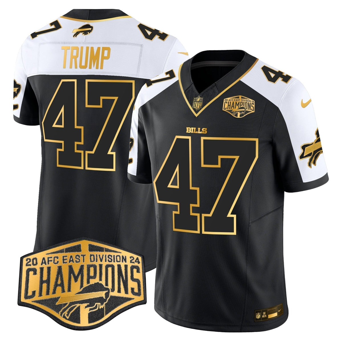 Bills 2024 AFC East Division Champions Gold Vapor Limited Jersey - Stitched