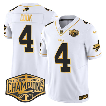 Bills 2024 AFC East Division Champions Gold Vapor Limited Jersey - Stitched
