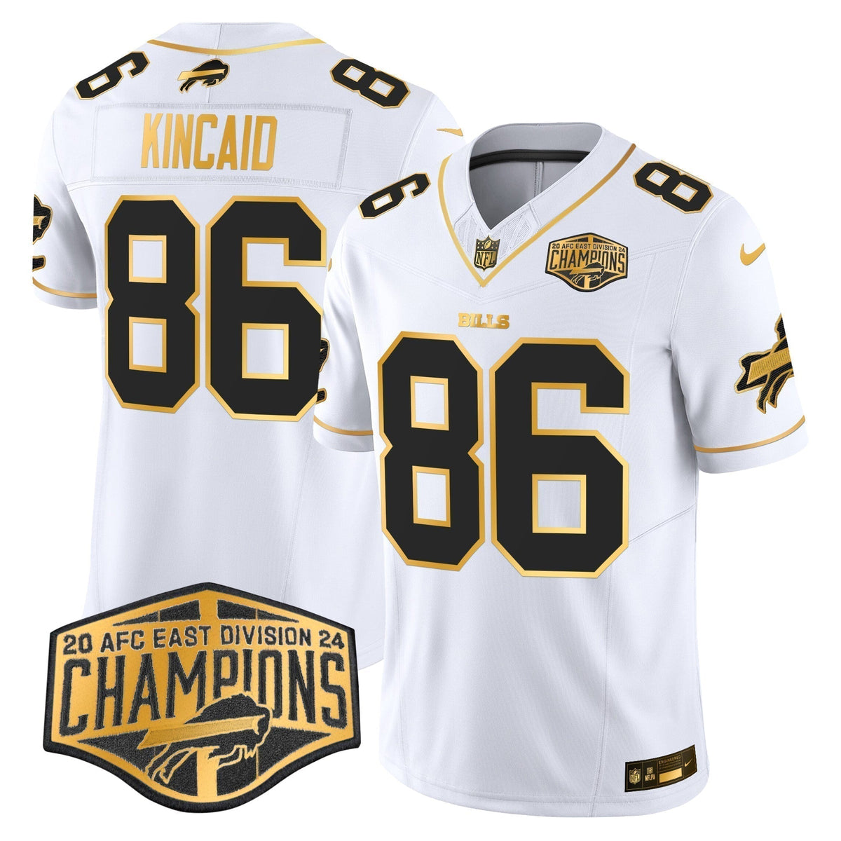 Bills 2024 AFC East Division Champions Gold Vapor Limited Jersey - Stitched