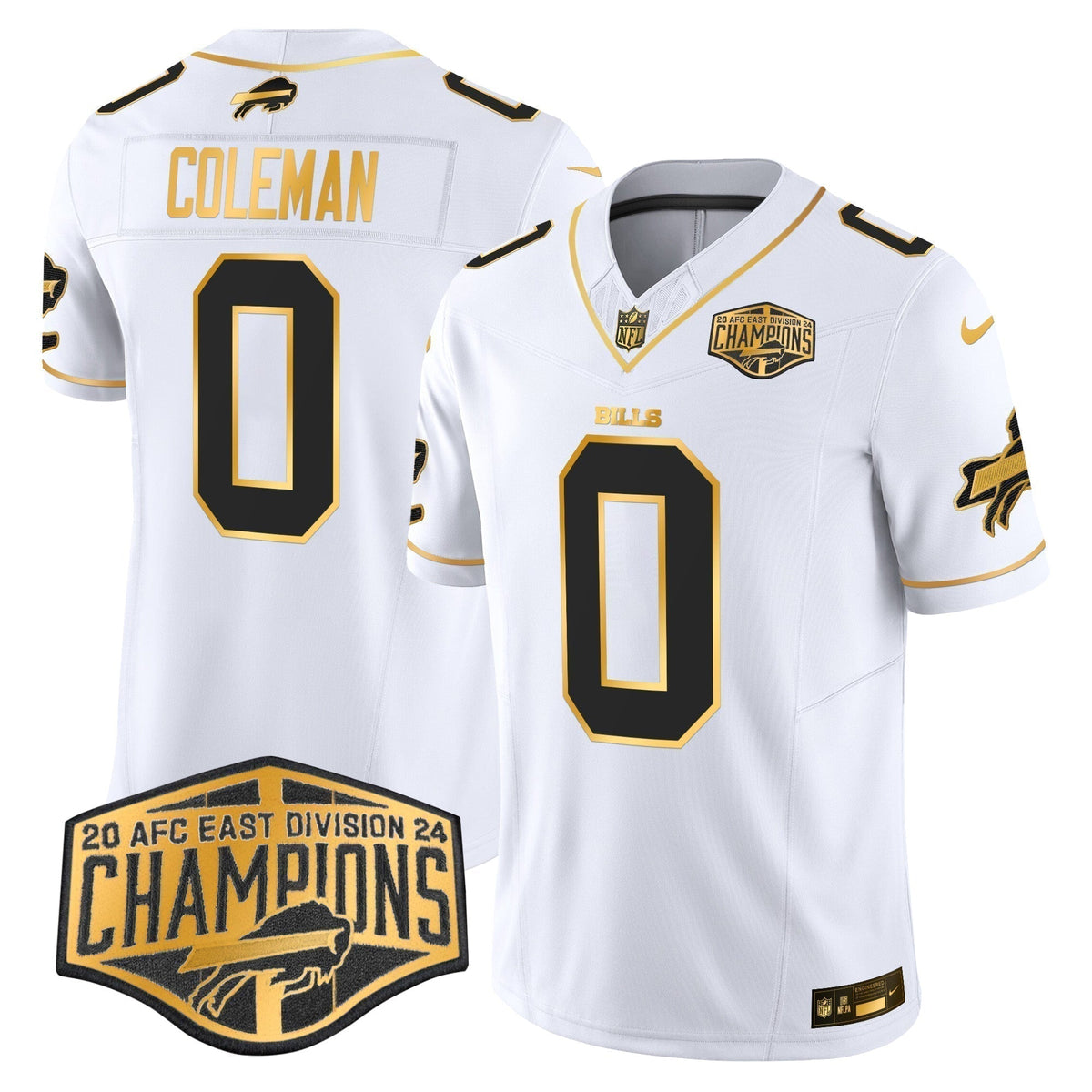 Bills 2024 AFC East Division Champions Gold Vapor Limited Jersey - Stitched
