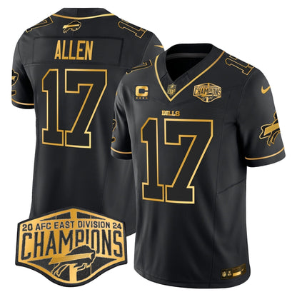 Bills 2024 AFC East Division Champions Gold Vapor Limited Jersey - Stitched