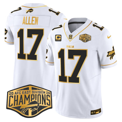 Bills 2024 AFC East Division Champions Gold Vapor Limited Jersey - Stitched