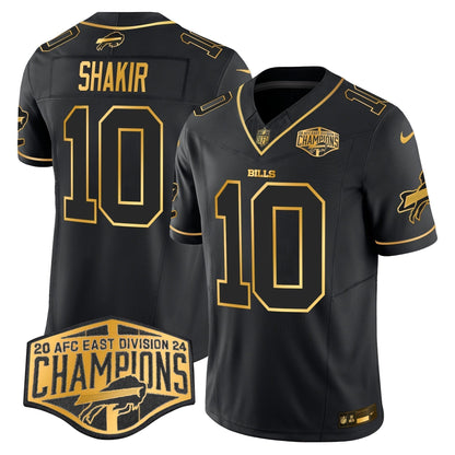 Bills 2024 AFC East Division Champions Gold Vapor Limited Jersey - Stitched