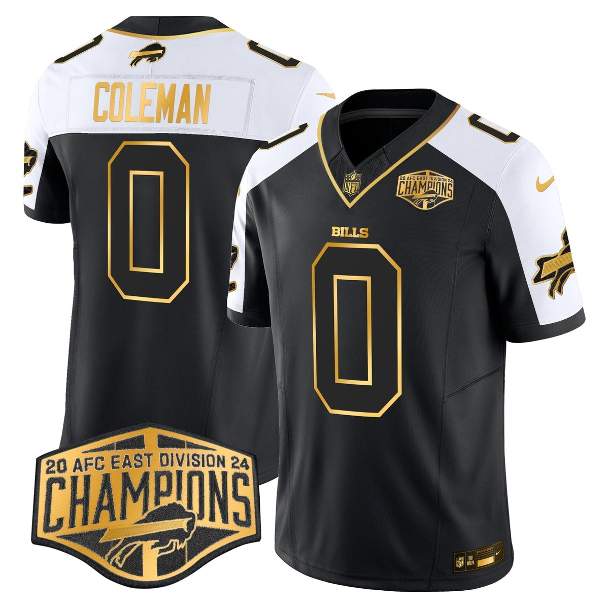 Bills 2024 AFC East Division Champions Gold Vapor Limited Jersey - Stitched