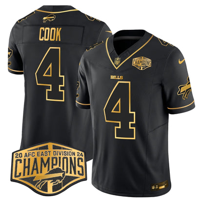 Bills 2024 AFC East Division Champions Gold Vapor Limited Jersey - Stitched