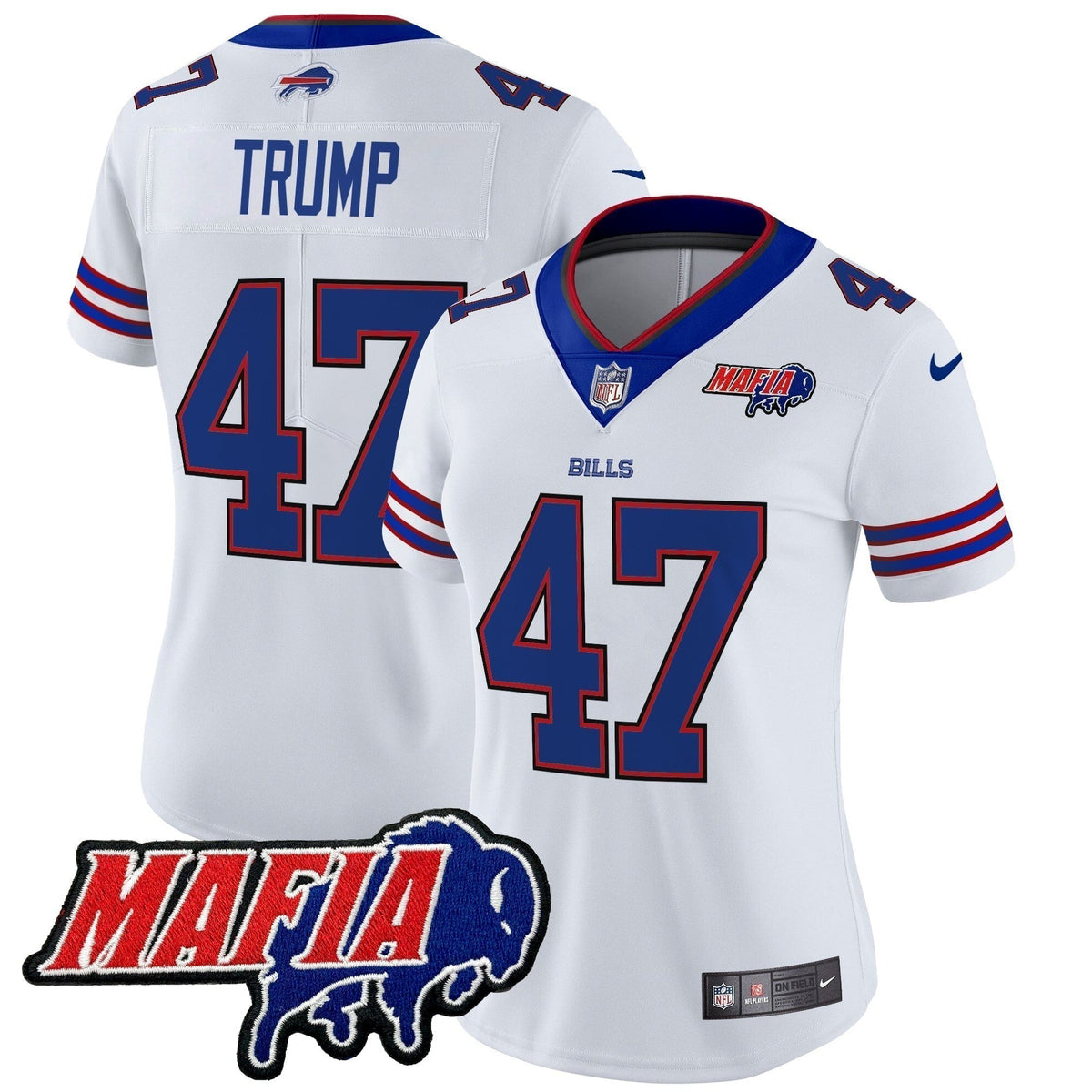 Women's BUF 2024 Bills Mafia Patch Vapor Limited Jersey - Stitched