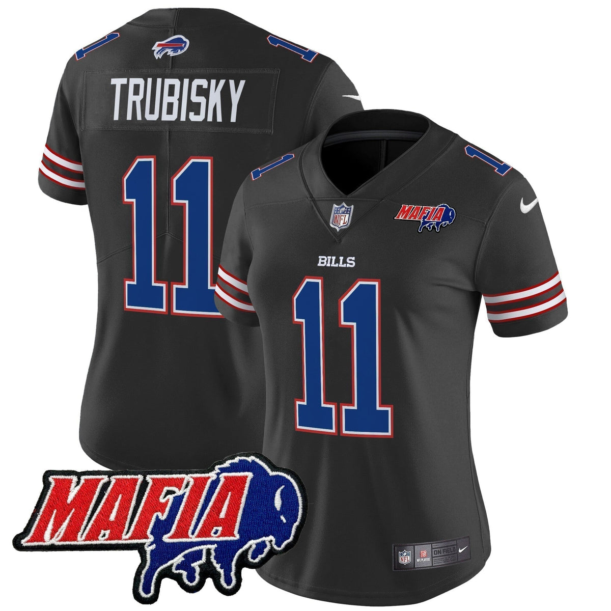 Women's BUF 2024 Bills Mafia Patch Vapor Limited Jersey - Stitched