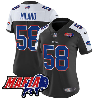 Women's BUF 2024 Bills Mafia Patch Vapor Limited Jersey - Stitched