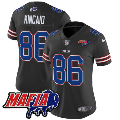 Women's BUF 2024 Bills Mafia Patch Vapor Limited Jersey - Stitched