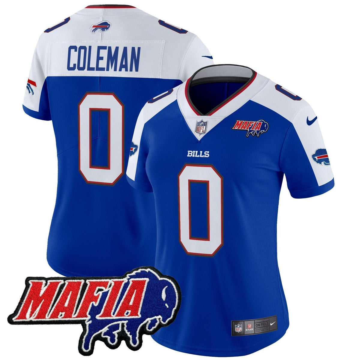 Women's BUF 2024 Bills Mafia Patch Vapor Limited Jersey - Stitched